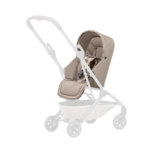Image of Joolz Aer² Nest to Seat – Lightweight Compact Stroller for Newborn to Toddler – Airplane Approved Travel Stroller with Easy One-Hand Fold, UPF 50+ Sun Protection, Recycled Fabrics – Sandy Taupe