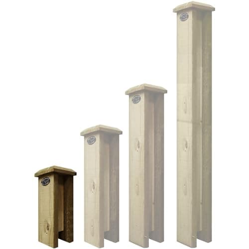 Image of Premier Garden Supplies Concrete Post Extenders (2-WAY STRAIGHT) W.100mm x D.100mm x Height 1ft (30cm) Designed for Flat or Bobble Top Posts Can be self adjusted for Pyramid Top