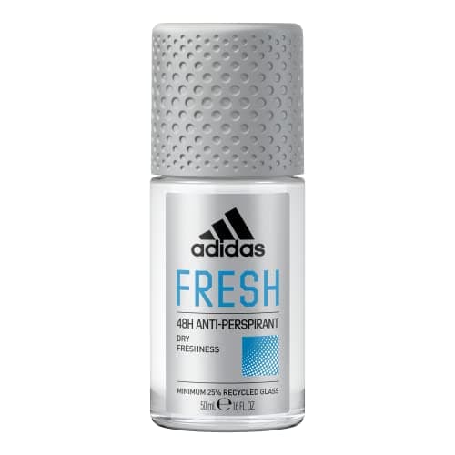 Image of adidas Fresh Antiperspirant Roll-On Deodorant for Him, 48 Hours Dry Protection and Extra Long-Lasting Fresh, 50 ml