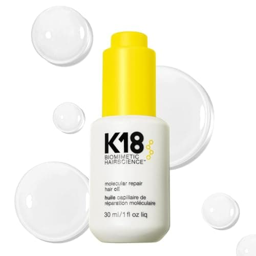 Image of K18 Molecular Repair Hair Oil, Weightless Oil for Stronger, Healthier Hair, Suitable For All Hair Types, 30ml
