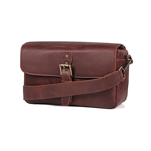 Image of MegaGear MG1332 Torres Genuine Leather Camera Messenger Bag for Mirrorless, Instant and DSLR Cameras Brown