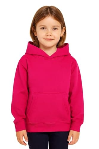 Image of A2Z 4 Kids Girls Boys Plain Sweatshirt Tie Dye Pullover - Plain Sweat Hoodie Pink 7-8