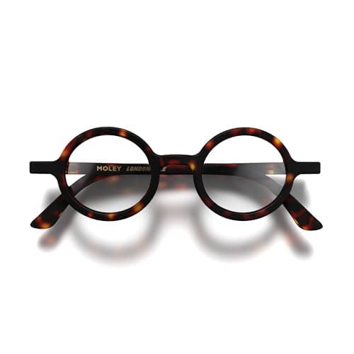 Image of LONDON MOLE® Moley blue light blocking glasses | Cool round shaped blue blockers | Anti eyestrain for screens | Men’s Women’s Unisex | Spring hinges