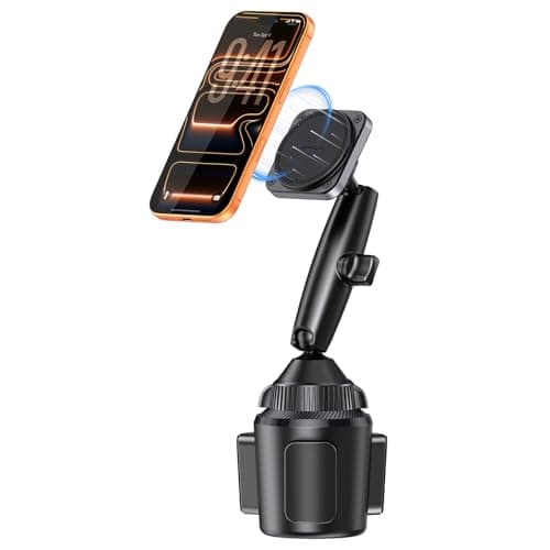 Image of APPS2Car Universal Phone Holder - Mag-Safe Car Cup Holder Mount for iPhone, Samsung & All 4.0-7.0 inches Smartphones
