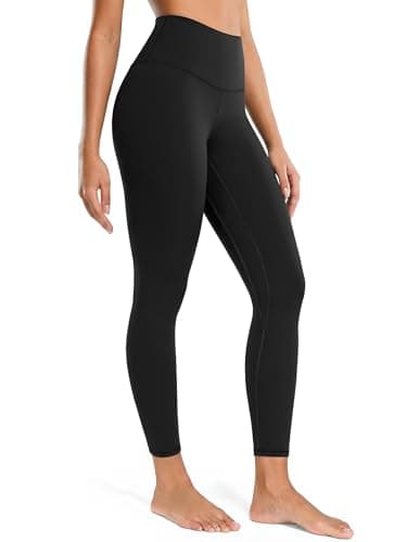 Image of Colorfulkoala Women's High Waisted Workout Leggings 25" 7/8 Length Ultra Soft Tummy Control Yoga Pants (M, Black)