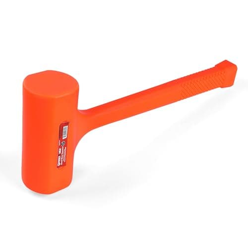Image of MAXPOWER Dead Blow Hammer, 5LB dead Blow Mallet with Checkered Grip Handle, Spark and Rebound Resistant - Orange