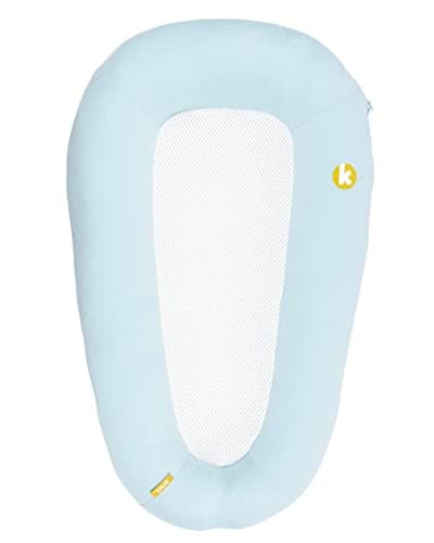 Image of Koo-Di Day Dreamer Breathable Baby Nest - Spring Water | Soft Portable Baby Pod for Supervised Sleep, Tummy Time & Playtime | with Removable Cotton Cover & Carry Bag | Lightweight & Foldable