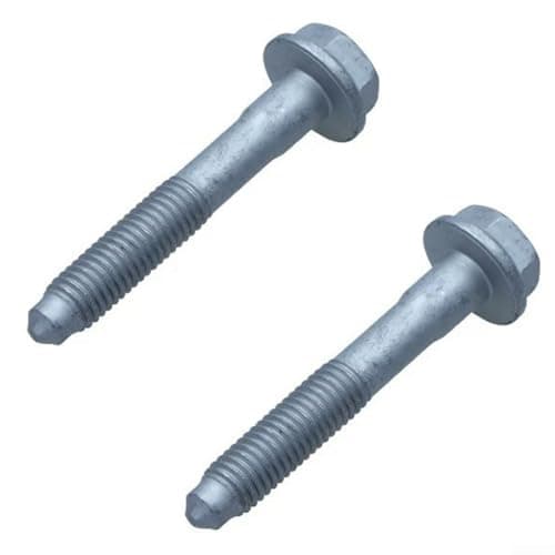 Image of 2Pcs M10x65 Hexagon Collared Bolt N10197304 for A4 /B6 /B7/ B8 /A5 for Skoda Silver Metal Replacement Hardware