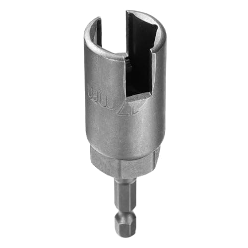 Image of sourcing map H17 Wing Nut Driver 17mm Metric 6-Point Socket 1/4" Hex Shank Power Deep Slot Wing Nut Drill Bit CR-V Steel Wrench Impact Driver Tool for Panel Nuts Bolts Screw Eyes
