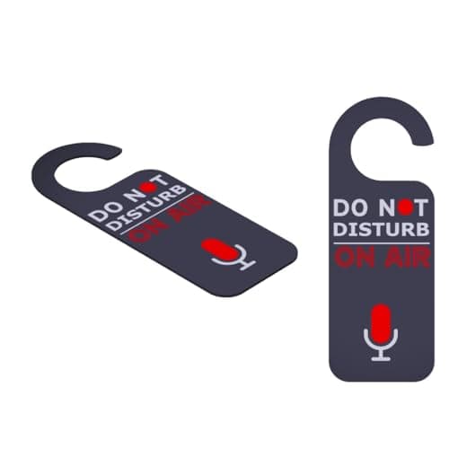 Image of SIGNKRAFT3D ON AIR Door Hanger – Do Not Disturb Sign for Home Office, Studio, Podcast & Livestream | Waterproof, Eco-Friendly | Privacy Sign for Recording & Broadcasting (DND ON AIR, Black)