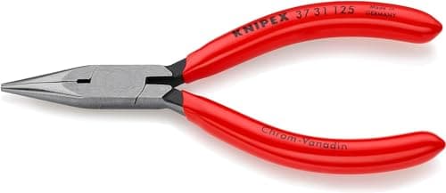 Image of KNIPEX Flat Nose Pliers for Precision Mechanics Self-Service Card with Plastic Coating 125 mm, 37 31 125 SB
