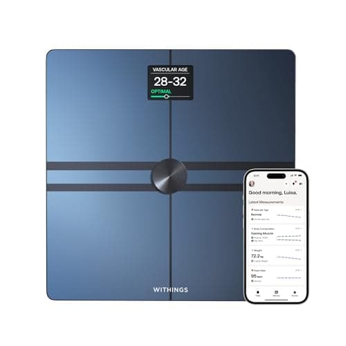 Image of WITHINGS Body Comp - Scale for Body Weight and Complete Body Analysis, Wi-Fi & Bluetooth Scale with Color Screen, Digital Scale with Accurate Visceral Fat, Heart Heath - Compatible with Apple Health
