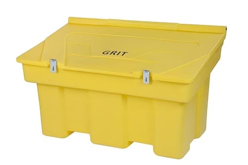 Image of 350L Yellow Grit Salt Bin Stackable Lockable Heavy Duty Containers 126x75x71CM