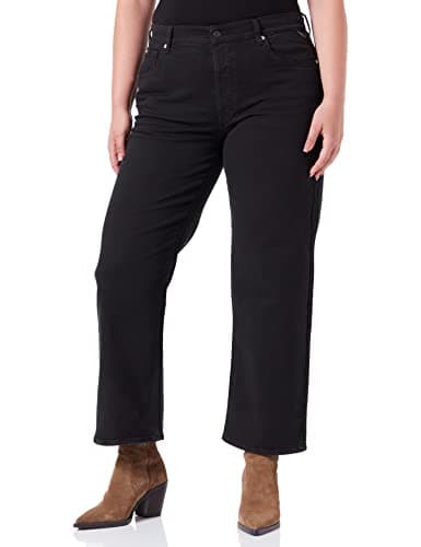 Image of REPLAY Women's Heveleen Jeans, 998 Nearly Black, 30 W