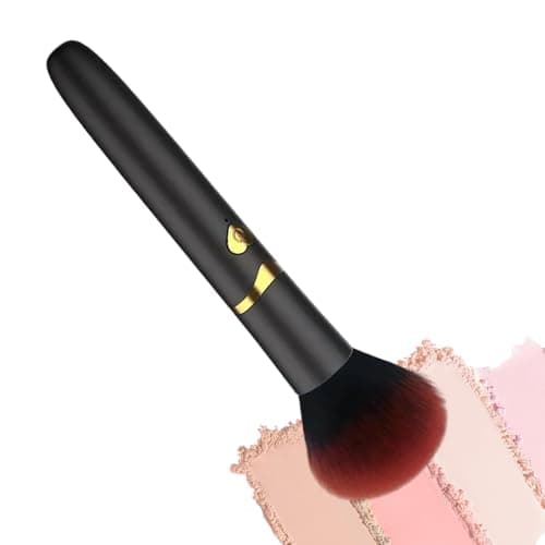 Image of Vibrating Makeup Brush – Electric Cosmetic Applicator | Concealer Powder Blush Use | Rechargeable Foundation Blending Contouring Device Featuring Ten Adjustable Vibration Levels