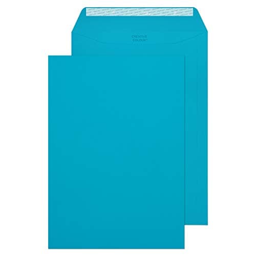 Image of Blake Creative Colour C4 229 x 324 mm 120 gsm Peel & Seal Pocket Envelopes (63409P) Cocktail Blue - Pack of 10