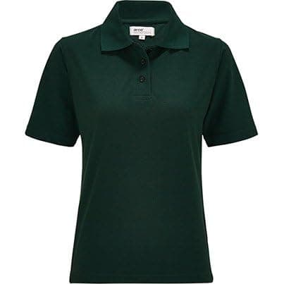 Image of Style It Up Womens Ladies Classics Polo Shirt Short Sleeve Dry Touch Pique Plain Casual Wear Polo T-Shirt (Bottle Green, 8)
