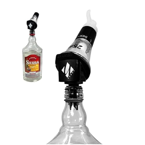 Image of Chabrias Ltd IndiPour 25ml Free-Standing Spirit Measure - UK-Certified Government Stamped Single Shot Dispenser for Spirits, Accurate Bottle-Top Bar Optic, Fast Pour, No-Leak Design - UK Made