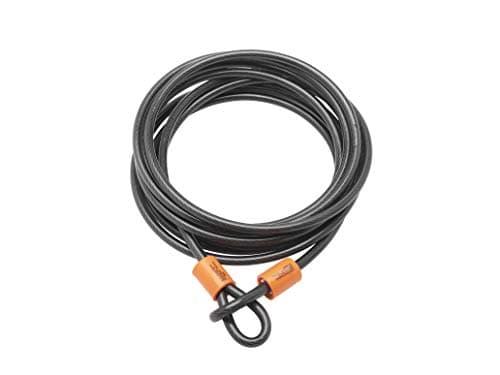 Image of Burg-Wachter Sterling 129C 12mm x 9m Double Loop Vinyl Coated Multi-Stranded Braided Steel Cable with Self Coiling-Black