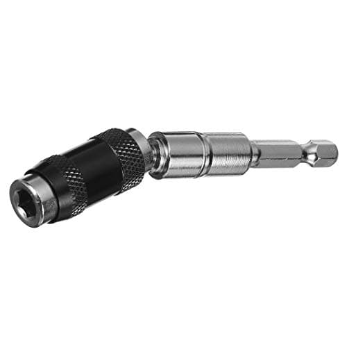 Image of Toolcool Pivoting Bit Holder, Magnetic, 1/4" Hex Shank, Chrome Vanadium Steel, Black, One Size, External Hex, FASTENER DRIVE BIT, Bit Holder