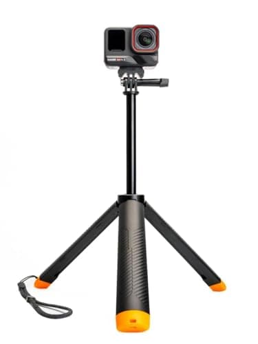 Image of Reflex Camera 4-in-1 Floating Tripod Selfie Stick – Waterproof Telescopic Handle with Lanyard & Action Camera Mount – Compatible with GoPro, DJI Osmo, Insta360 & More