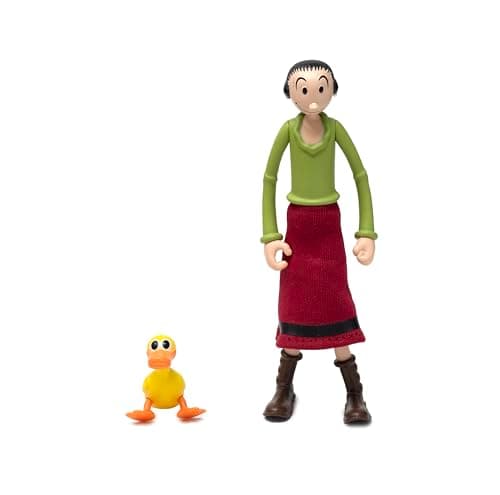 Image of Boss Fight Studio Power Stars Olive OYL Action Figure – Retro Style Collectible Figurine from Popeye The Sailor Meets Sindbad The Sailor Color Animation with 7 Points of Articulation – 5” Scale