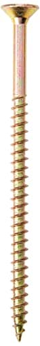Image of ForgeFix Multi-Purpose Single Thread Screws | 6.0 x 100mm | Zinc Yellow Passivated | Box 100, packaging may vary