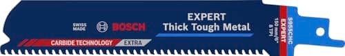 Image of Bosch Professional 1x Expert ‘Thick Tough Metal’ S 955 CHC Reciprocating Saw Blade (for Tough steel, Cast iron, Length 150 mm, Accessories Reciprocating Saw)