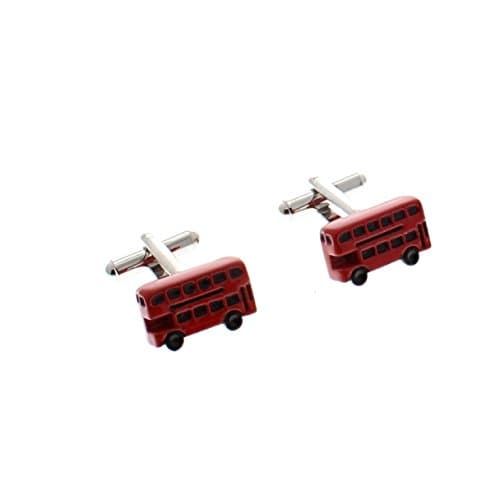 Image of Zac's Alter Ego Big Red London Double-Decker Bus Cufflinks in Gift Box