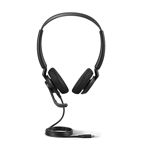 Image of Jabra Engage 50 II Wired Stereo Headset - Noise-Cancelling 3-Mic Technology and USB-C Cable, Ultra-Lightweight - Works with All Leading Unified Communications Platforms Such as Zoom & Unify - Black
