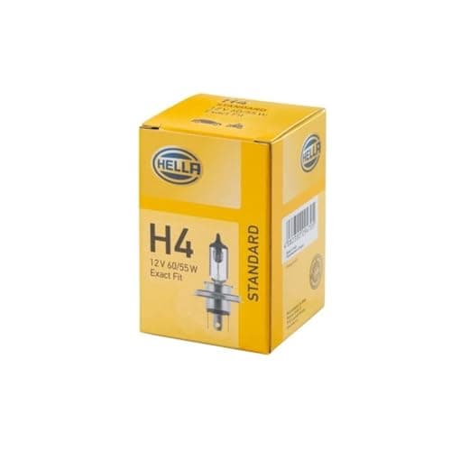 Image of HELLA 8GJ 002 525-131 Bulb - H4 - Standard - 12V - 60/55W - Socket Type: P43t-38 - Box - Quantity: 1