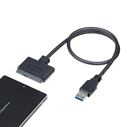 Image of StarTech SATA to USB Adapter, USB 5Gbps to 2.5in SATA III Hard Drive Reader, HDD SSD to USB-A Adapter Cable for Windows Laptops and Macbooks