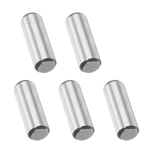 Image of PATIKIL 5 Pcs Carbon Steel Dowel Pins, 1/4" x 3/4 " Round Steel Metal Rods, Silver