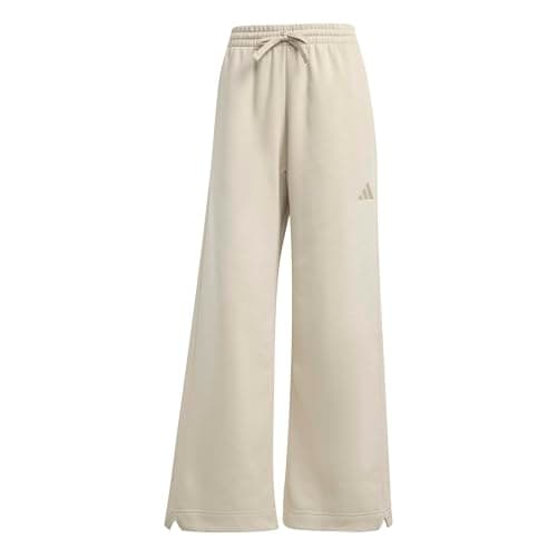 Image of adidas Women's All SZN Fleece Loose Wide Leg Pants, Crystal Linen, S