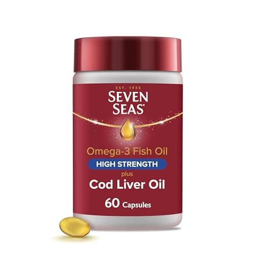 Image of Seven Seas Omega-3 Fish Oil High Strength Plus Cod Liver Oil & Vitamin D, 60 Capsules, 2 Months Supply