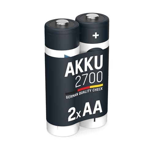 Image of ANSMANN AA Rechargeable Batteries [Pack of 2] 2700 mAh NiMH High Capacity AA Type Size Battery For Toys, Cameras, Flash Units, Cordless Phones, Remote Controls, Game Consoles