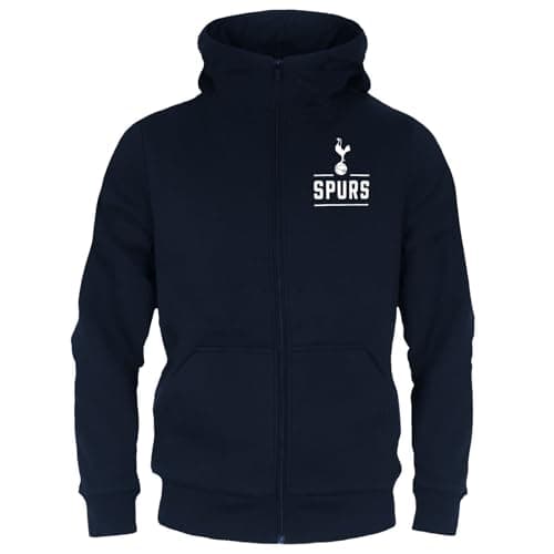 Image of Tottenham Hotspur FC Official Football Gift Boys Fleece Zip Hoody Navy 12-13 Yrs