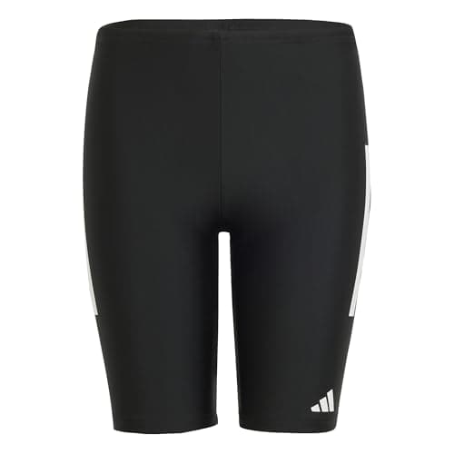 Image of adidas Boy's 3-Stripes Swim Jammers Kids, Black/White, 9-10 Years