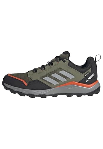 Image of adidas Men's Terrex Tracerocker 2 Gore-TEX Trail Running Shoes, Olive Strata/Charcoal Solid Grey/Semi Impact Orange, 10 UK