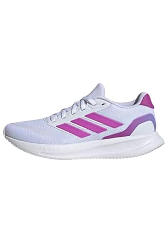 Image of adidas Women's Runfalcon 5 Running Shoes, FTWR White/Purple Burst/semi Blue Burst, 6 UK