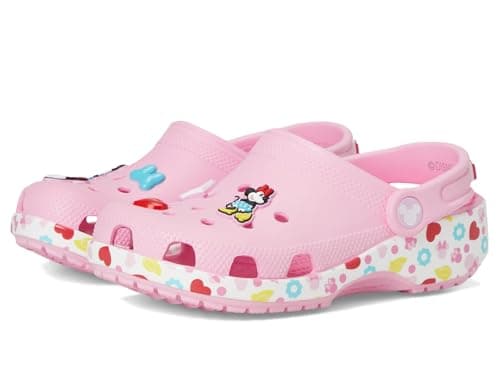 Image of Crocs Unisex-Child Kids' Disney Clog | Mickey Minnie Mouse Shoes, Pink/Minnie Jibbitz, 11 UK Child