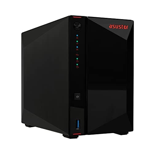 Image of Asustor AS5402T, 2 Bay NAS, Intel Quad-Core 2.0GHz CPU, 4X M.2 NVMe SSD Slots, 2x2.5GbE Ports, 4GB DDR4 RAM, Cloud Storage for Gaming and Live Stream, Network Attached Storage(Diskless)