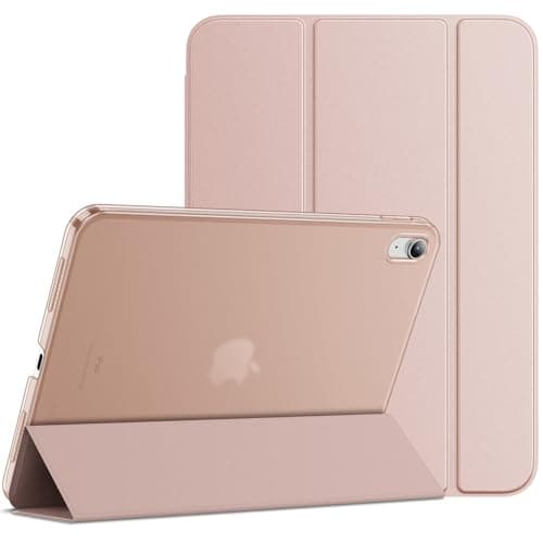 Image of JETech Case for iPad (A16) 11th Generation 11 Inch 2025 / iPad 10th Generation 10.9 Inch 2022, Slim Smart Cover with Hard PC Translucent Back, Supports Touch ID, Auto Wake/Sleep (Rose Gold)