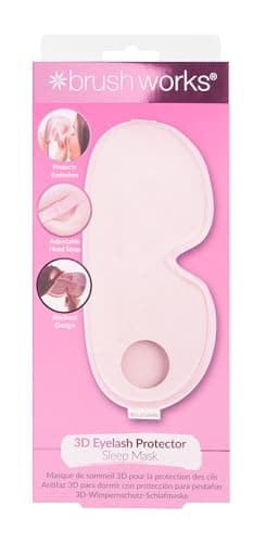 Image of Brushworks 3D Eyelash Protector Sleep Mask – Pressure-Free Eye Mask for Lash Extensions, Full Blackout, Adjustable Strap, Travel-Friendly, Soft & Comfortable Nighttime Mask for Restful Sleep