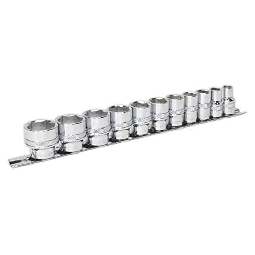 Image of Sealey Ak2740 Socket Set 11Pc 3/8In Sq Drive Lock-On? 6Pt Imperial