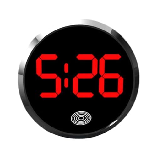 Image of Waterproof Small Digital Clock Sticky Car Accessories, Portable Mini Travel Clocks Automotive Desk Timer, Stick On Dashboard Car Small Digital Clock For Interior Automotive Desktop RV Truck Desk