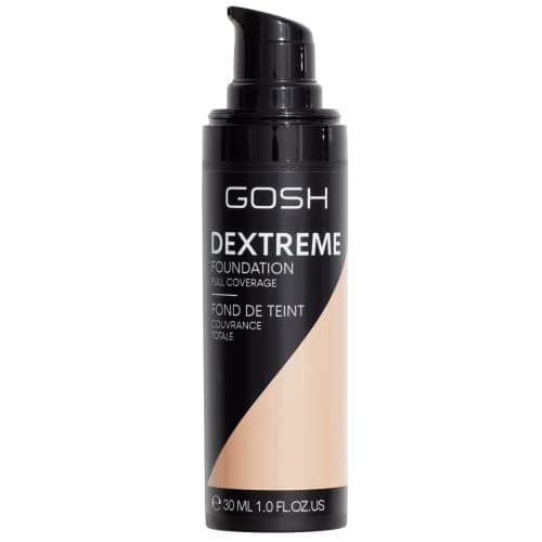 Image of GOSH Dextreme Full Coverage Foundation 30ml I liquid, moisturising make-up for a flawless complexion I vegan face make-up with high coverage I cover pimples and dark circles I 002 Ivory