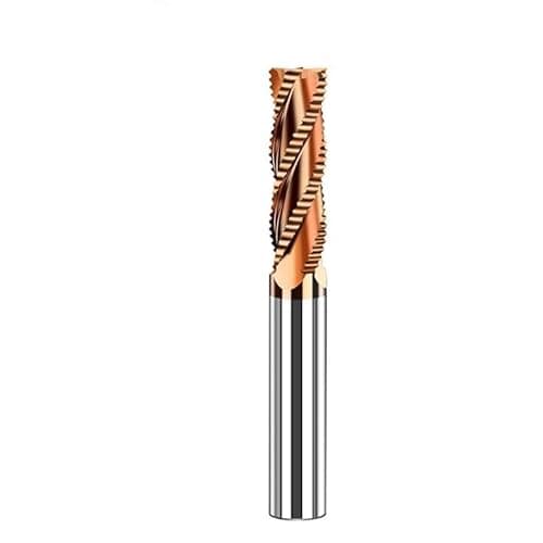 Image of Roughing End Mill 4-12mm 4 Flute CNC Router Bit Spiral Milling Bit TiCN Coating HRC 55 Solid Carbide Milling Cutter(12.0x30x75L)