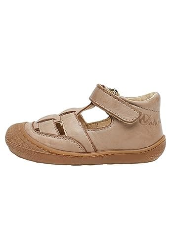Image of Naturino WAD Unisex First Steps Sandals - Children 0-24, Cognac, 4 UK Child