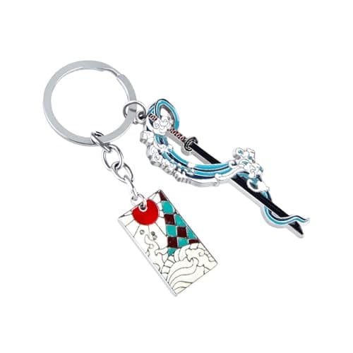 Image of NTGFU Demon Slayer Keychain, Sword Key Ring for Demon Slayer Fans, Demon Slayer Merch Keyring, Anime Gifts Phone Charm, Anime Keychain for Bag Wallet & Car Key
